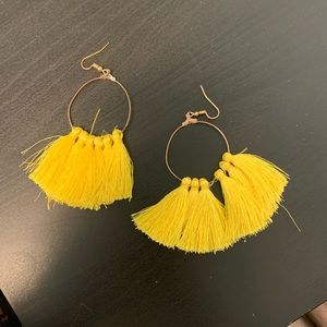 Yellow dangle earrings